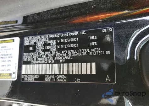 2023 Lexus Rx 350 Base z USA, uszkodzony, nr VIN 2T2BAMBA4PC019424